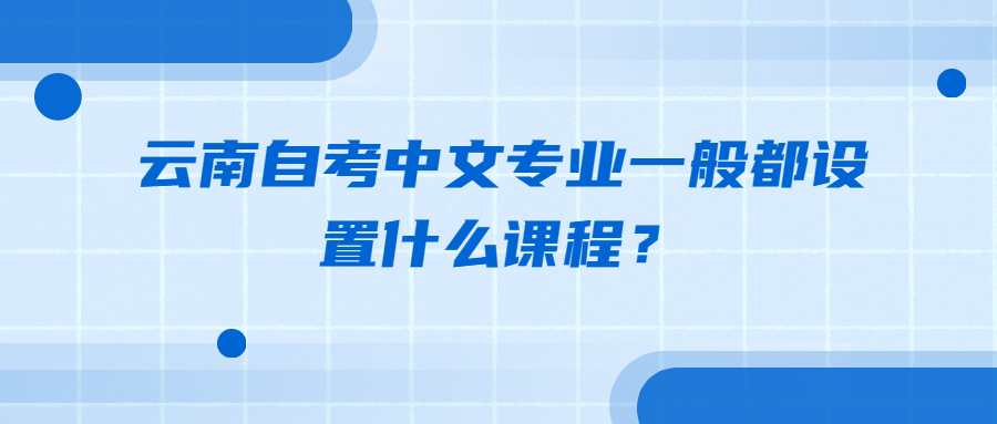 云南自考中文專業一般都設置什么課程？