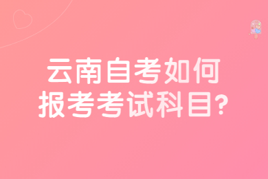 云南自考如何報(bào)考考試科目?